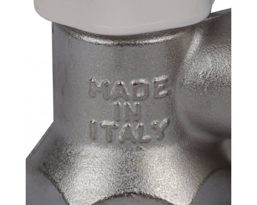 Купить в Москве и области Клапан запорно-балансировочный 1/2 с дополнительным уплотнением, угловой STOUT